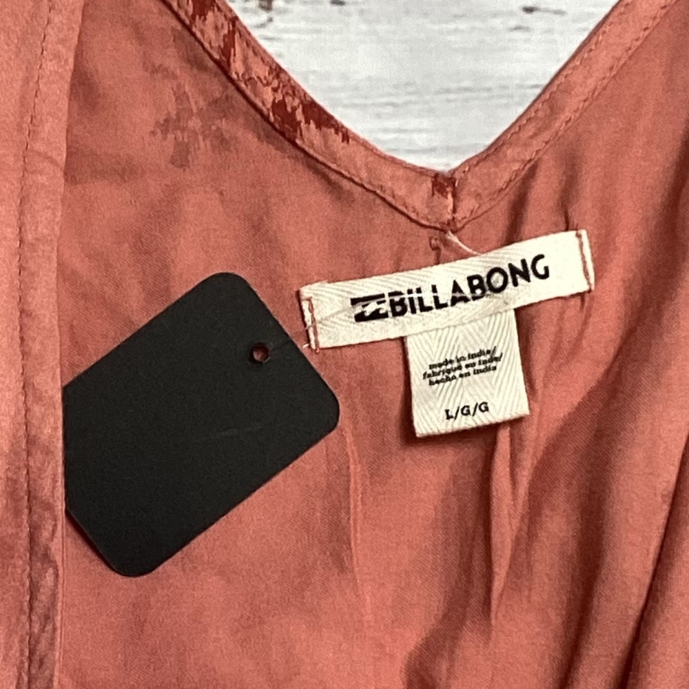 444. Billabong Peach/CoralSummer Blouse EUC Size Large - Picture 5 of 5